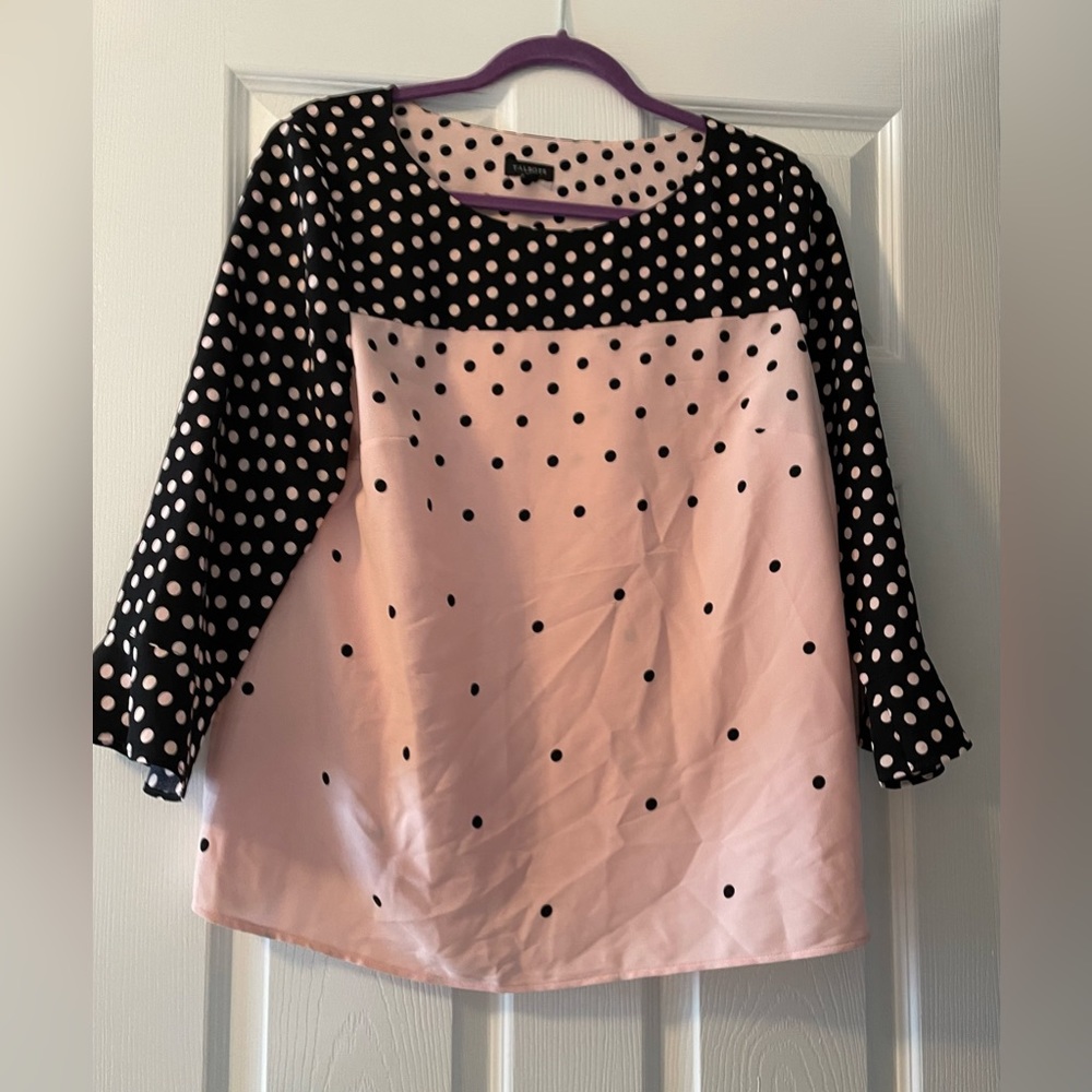 Talbots Pink & Black top.